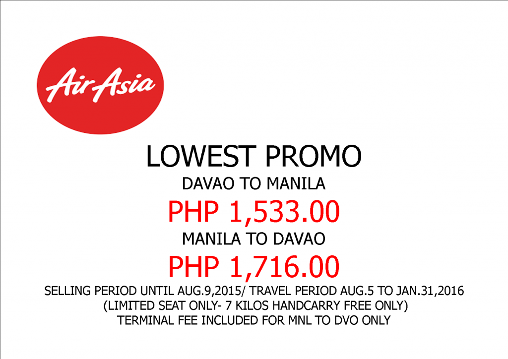 AIRASIA LOWEST PROMO aug3