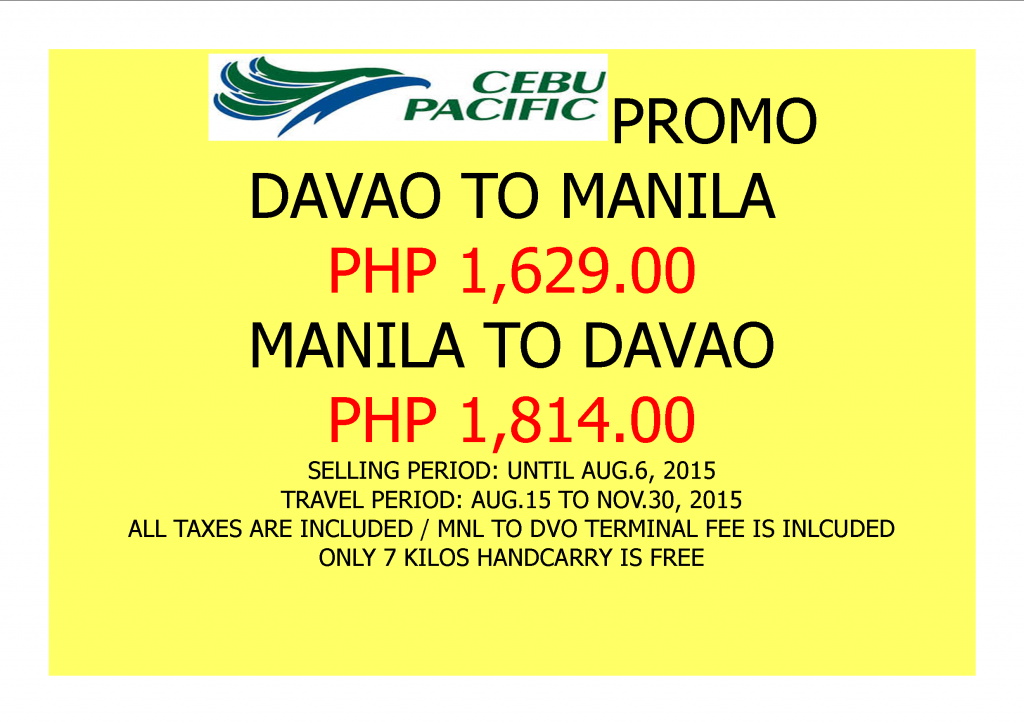 CEBU PACIFIC PROMO